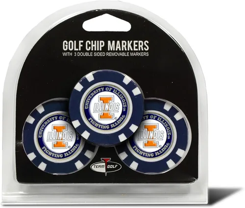 Miniatura 26 de Team Golf NCAA - Marcadores para pelotas de golf tamaño de ficha de póquer con marcadores de doble cara esmaltados más pequeños
