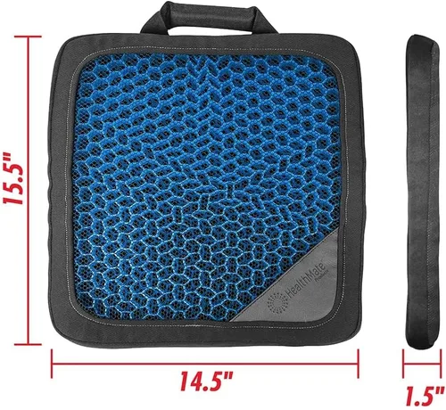 Miniatura 3 de HEALTHMATE Cómodo cojín de gel para sentarse durante mucho tiempo para aliviar el dolor de espalda, ciática y coxis, para silla de oficina