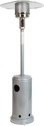 Miniatura 9 de Flash Furniture Sol Patio - Calentador de propano de acero inoxidable negro de 40,000 BTU con ruedas para uso comercial y residencial, 7.5 pies