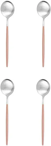 Miniatura 10 de Cuchara de té mate, cubiertos de acero inoxidable para café, vajilla pequeña agitadora de 5.11 pulgadas, color negro