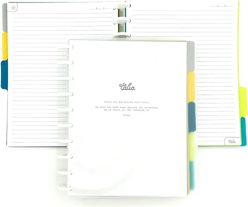 Miniatura 16 de Talia - Cuadernos de notas con tapas, planificador, personalizables, (Azul de Verano, Junior (5.5 pulgadas x 8.5 pulgadas)) Azul verano