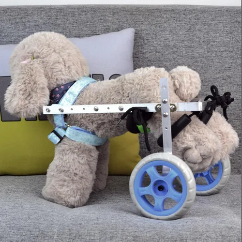 Miniatura 2 de Silla de ruedas ajustable para perro, silla de ruedas para mascotas de 2 ruedas, silla de ruedas ligera para perros y patas traseras, carrito