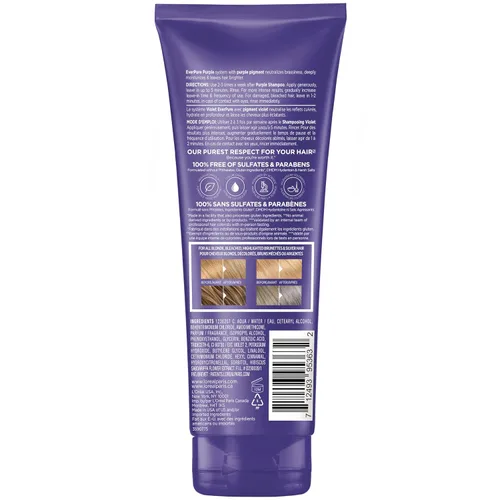 Miniatura 10 de L'Oreal Paris EverPure, Acondicionador Morado Tonificante Anti-Cobrizos Sin Sulfato para Cabello Rubio, Decolorado, Plateado o con Mechas Marrones