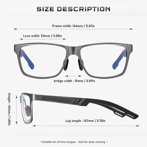 Miniatura 3 de Blue Light Blocking Glasses Metal Frame for Men/Woman Gaming Computer Screen Glasses