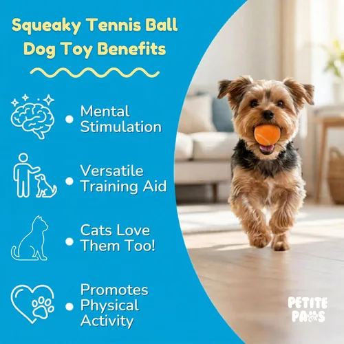 Miniatura 8 de Pelotas de tenis chirriantes coloridas para perros pequeños y cachorros, 1.5 pulgadas, paquete de 12 unidades, juguetes de entrenamiento para perros