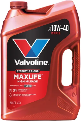 Valvoline - Aceite de motor de mezcla sintética SAE 10W-40 de alto millaje, con MaxLife Technology, 5 cuartos de galón