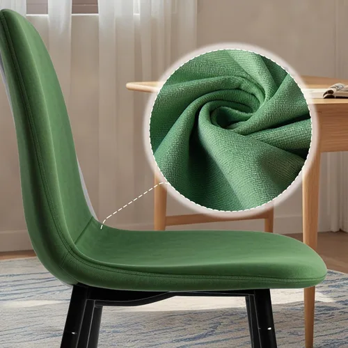 Miniatura 6 de CangLong Modern Velvet Chairs with Metal Legs