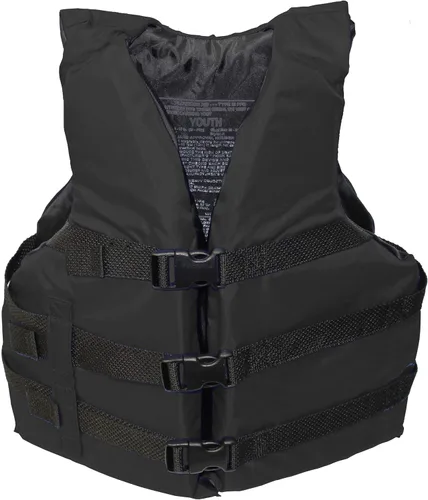 Chaleco salvavidas de remo tipo III aprobado por la Guardia Costera, dispositivo de flotación PFD tipo III; moto acuática, wakeboard, chaleco Negro