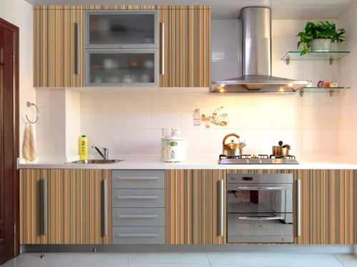Miniatura 2 de VVIVID Rollo de vinilo texturizado con acabado sintético de madera de arce a rayas, para muebles de oficina en casa, bricolaje, sin ensuciar, fácil