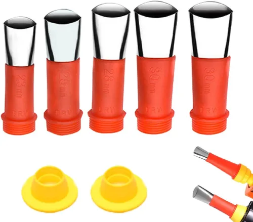 Miniatura 12 de Kit de herramientas de boquilla de goma integrado universal, juego de acabado de calafateo fácil, boquilla de goma para calafatear (juego D)