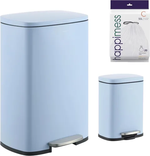 Miniatura 11 de happimess HPM1006C Connor - Bote de basura rectangular con tapa de cierre suave y mini bote de basura gratis, moderno a prueba de huellas dactilares