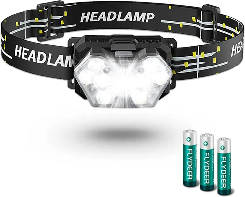Miniatura 9 de Linterna frontal ultra brillante de 9 LED de 2000 lúmenes, linterna recargable USB C, 10 modos, lámpara de cabeza con sensor de movimiento