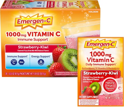 Emergen-C - 1,000 mg Vitamina C en polvo, con antioxidantes, vitaminas B y electrolitos, suplemento para apoyo inmunológico, mezcla de bebida