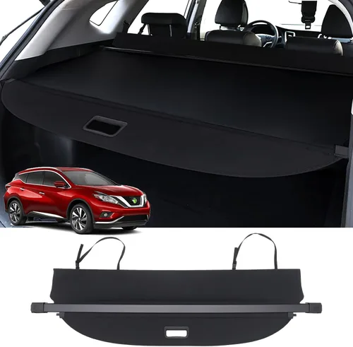 Powerty Cubierta de carga para Nissan Murano Platinum SL SV S 2015-2024 Cubierta retráctil para maletero Cubierta de blindaje para accesorios de