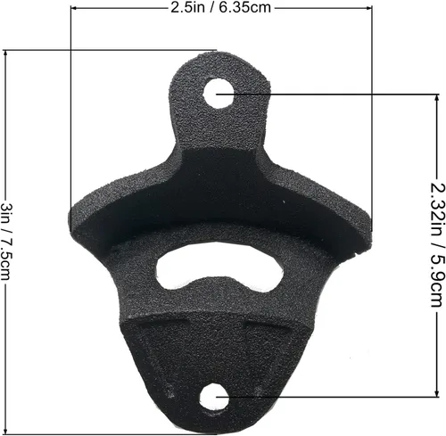 Miniatura 4 de Abridor de botellas de cerveza de hierro fundido de estilo antiguo Abridor de tapa de botella montado en la pared Oro envejecido (3 PCS)
