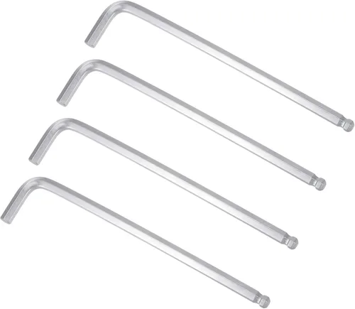 Miniatura 10 de uxcell Llave hexagonal de extremo de bola de 3/16", herramienta de reparación CR-V de brazo largo en forma de L, SAE 4 piezas