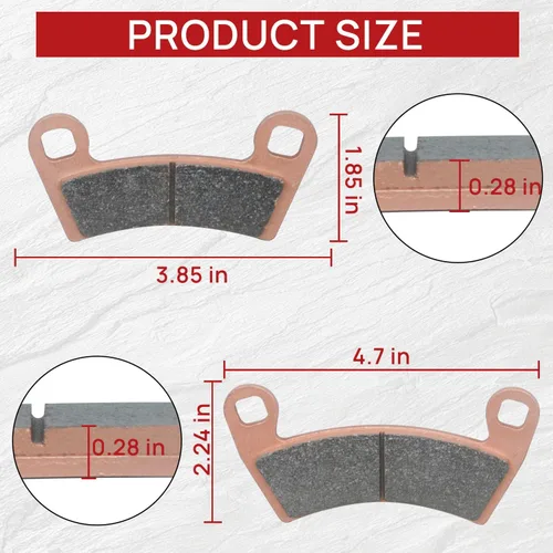Miniatura 5 de Pastillas de freno mejoradas delanteras y traseras compatibles con Polaris Ranger XP 1000 2018-2023 General 1000 EPS 2016-2023 Ranger Crew XP 1000