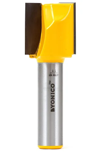 Yonico Brocas de ruteadora, broca recta de 1 pulgada de diámetro X 1 pulgada de altura, vástago de 1/2 pulgada 14030