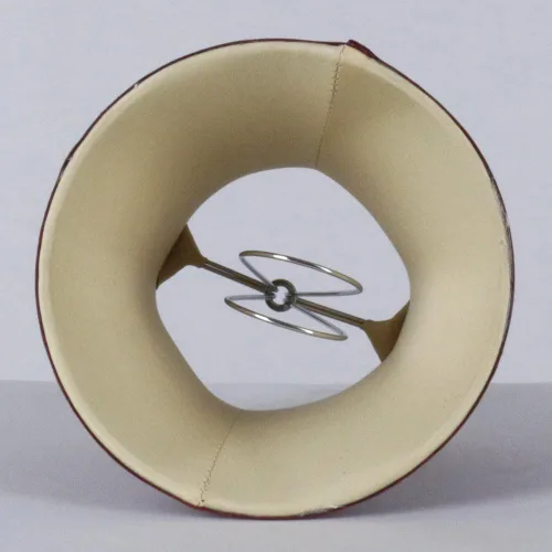Miniatura 4 de Pantalla Individual de Lámpara de Araña de Seda Sintética Color Burdeos – Forma de Campana Softback, Ajuste de Clip para Bombillas de Candelabro