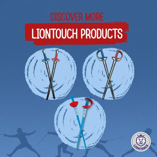 Miniatura 6 de Liontouch - Espadas deportivas de esgrima, rojo y azul para niños y niñas a partir de 3 años Juguete de espuma para niños en diseño realista