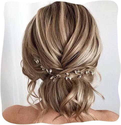 JAKAWIN Novia Rhinestone boda pelo vid cristal pieza de pelo nupcial accesorio para el cabello para mujeres y niñas HV190