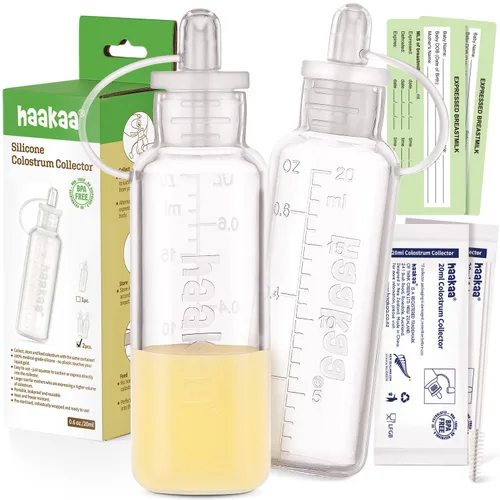 Miniatura 11 de haakaa Kit colector de calostro jeringas de calostro para leche materna para recolectar, alimentar y almacenar, listas para usar