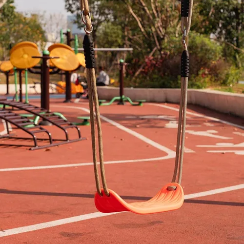 Miniatura 6 de BeneLabel Asiento de columpio antideslizante con cuerda ajustable y mosquetones, accesorios de columpio para patio de recreo resistente, para niños