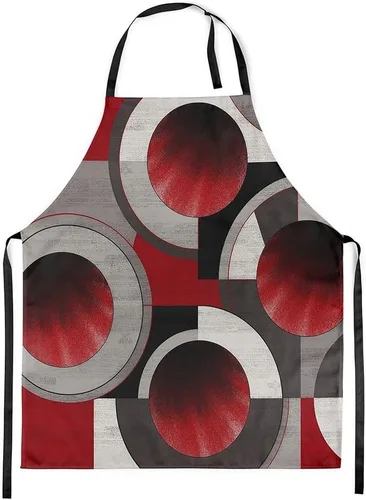 Miniatura 14 de Castle Fairy Delantal de cocina geométrico en espiral, moderno delantal impermeable con rayas simples para adultos (sin bolsillo), 31 x 26 pulgadas
