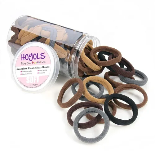 Miniatura 11 de Bandas pequeñas para el cabello sin costuras, liga para coleta que no daña de 4 cm (10 colores muilt)