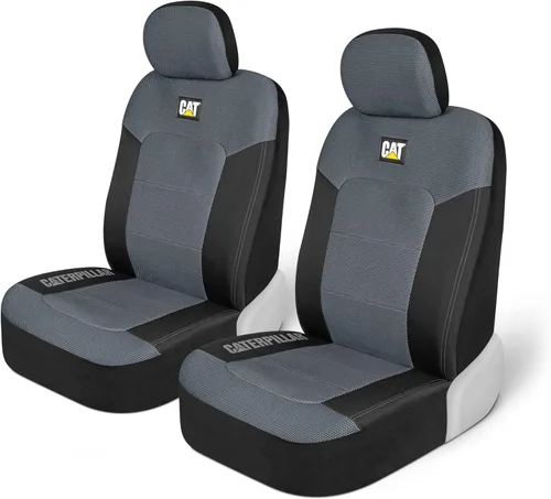 Fundas de asiento para coches, camiones y SUV Cat MeshFlex – Fundas de asiento grises para asientos delanteros, protectores de asiento de camión con