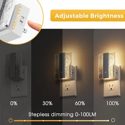 Miniatura 2 de L LOHAS LED - Luces nocturnas enchufables en la pared, paquete de 2 luces nocturnas con sensor de crepúsculo a amanecer, luces nocturnas LED