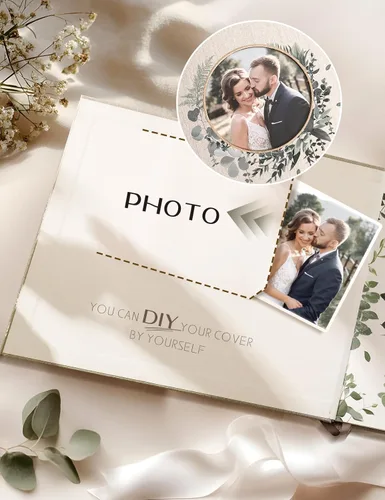 Miniatura 3 de Libro de invitados de boda, Libro de invitados para recepción de boda, Libro de invitados Polaroid para boda de 100 páginas en papel con tapa dura