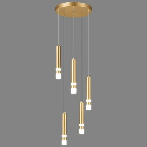 Miniatura 18 de Lámpara de techo colgante moderna de 9 luces regulable LED 54W dorada, gran lámpara de araña para escalera, vestíbulo, sala de estar, dormitorio