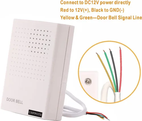 Miniatura 4 de Timbre de puerta con cable de 12VDC para sistema de control de acceso