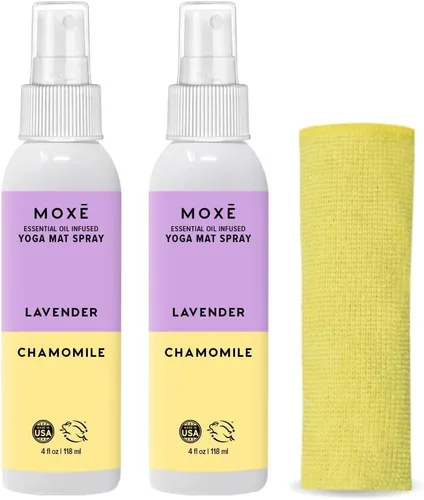 Miniatura 9 de MOXE Limpiador de esterillas de yoga, certificado Green America, aceites esenciales de romero y limón, seguro para todas las alfombrillas y equipos