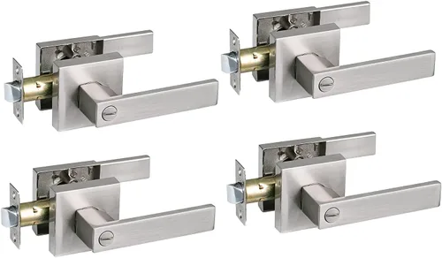 Miniatura 88 de NEWBANG Manija de palanca de puerta sólida con acabado negro mate