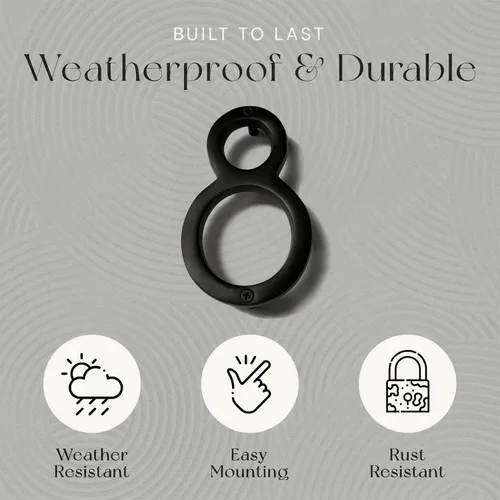 Miniatura 4 de NACH Números de casa flotantes, números de casa negros de aluminio de 8 pulgadas para exteriores, número 8, números de puerta con accesorios