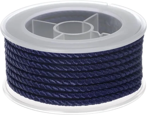 Miniatura 30 de HARFINGTON Cordón de hilo de nailon para cuentas de 0.063 in, cuerda de nailon trenzado extrafuerte para manualidades, pulseras, joyería, Negro