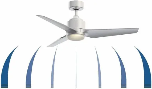 Miniatura 3 de Fanimation TriAire Custom - Ventilador de techo de 3 aspas, 12.42 pulgadas de alto y 48 pulgadas de ancho, acabado blanco mate, color blanco mate