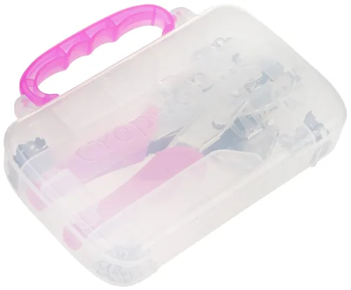 Miniatura 3 de We R Memory Keepers - Kit de perforador de ojales Crop-A-Dile, color rosa, incluye 100 ojales, mango cómodo, para agujeros de 1/8 o 3/16 pulgadas