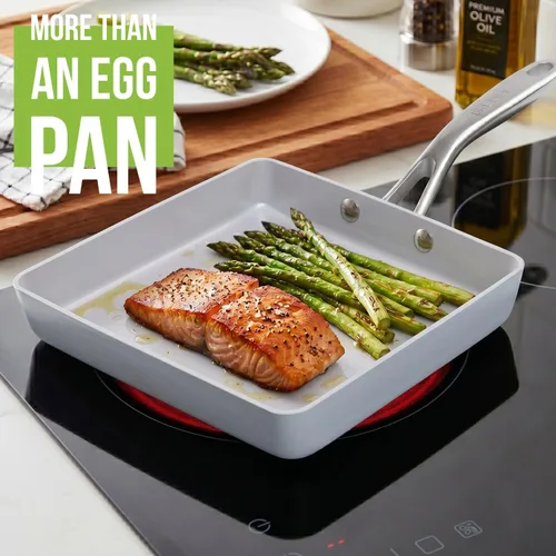 Miniatura 6 de TECHEF - CeraTerra - Sartén de cerámica antiadherente Tamagoyaki para tortilla japonesa, sartén para huevos, sin PTFE, PFAS y PFOA), listo