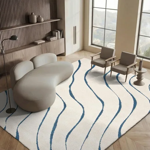 Miniatura 13 de SAFAVIEH Colección Florida Shag - Alfombra de acento de 2'3" x 4', color crema y beige, sin desprendimiento y de fácil cuidado, 1.2 pulgadas
