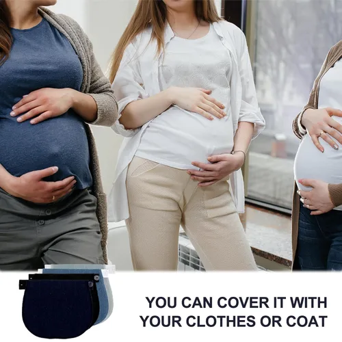 Miniatura 6 de DSLSQD Extensor de pantalones de maternidad, extensor de pantalones de embarazo ajustables, extensor de botón para jeans, extensor de botón