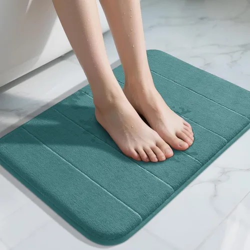 Miniatura 11 de Yimobra Tapete de baño de espuma viscoelástica, súper suave, absorbente, antideslizante, de secado rápido, lavable a máquina, tapete para bañera