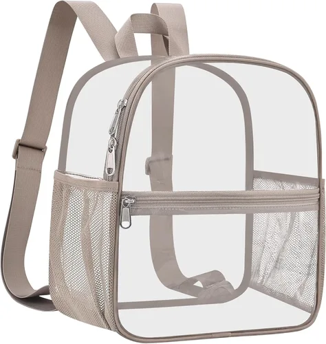 Miniatura 16 de Mochila deportiva transparente para eventos en estadios de 12 x 12 x 6 pulgadas, pequeña para ventiladores, conciertos, playa, trabajo, viajes