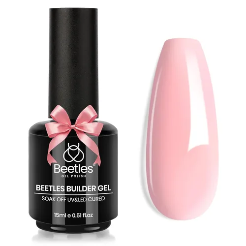 Miniatura 15 de Beetles Gel de uñas en gel de construcción 15ML, Gel fortalecedor de construcción 7 en 1, gel de uñas de extensión de uñas rosa nude translúcido