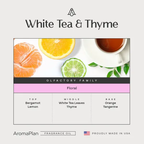 Miniatura 2 de AromaPlan Hotel Scents White Tea & Thyme, 5 onzas líquidas (5.0 fl oz), aceite difusor de aroma y fragancia de hotel de lujo para el hogar, aceite