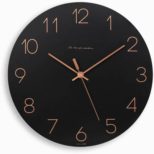 Miniatura 12 de mooas Reloj de Pared Moderno con Números 3D, 12" Reloj de Pared Analógico Decorativo con Movimiento de Barrido Silencioso Sin Tic-Tac Operado