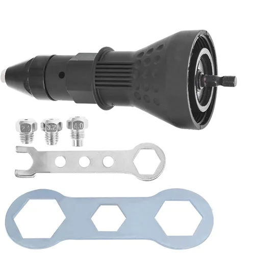 findmall Adaptador eléctrico de taladro de tuerca de remache inalámbrico Herramientas manuales para áreas de la fabricación de fijación industrial