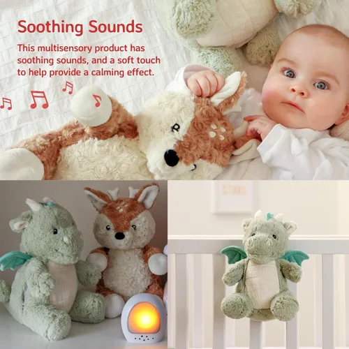 Miniatura 3 de Cloud b Máquina de sonido con sonidos relajantes de ruido blanco Animal de peluche y luz nocturna nómada Graba la voz de los padres Ajustes